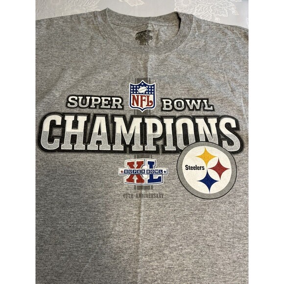 Reebok Other - 2006 NFL Superbowl Champions Steelers Tee Tshirt Reebok 40th Anniversary Gray XL